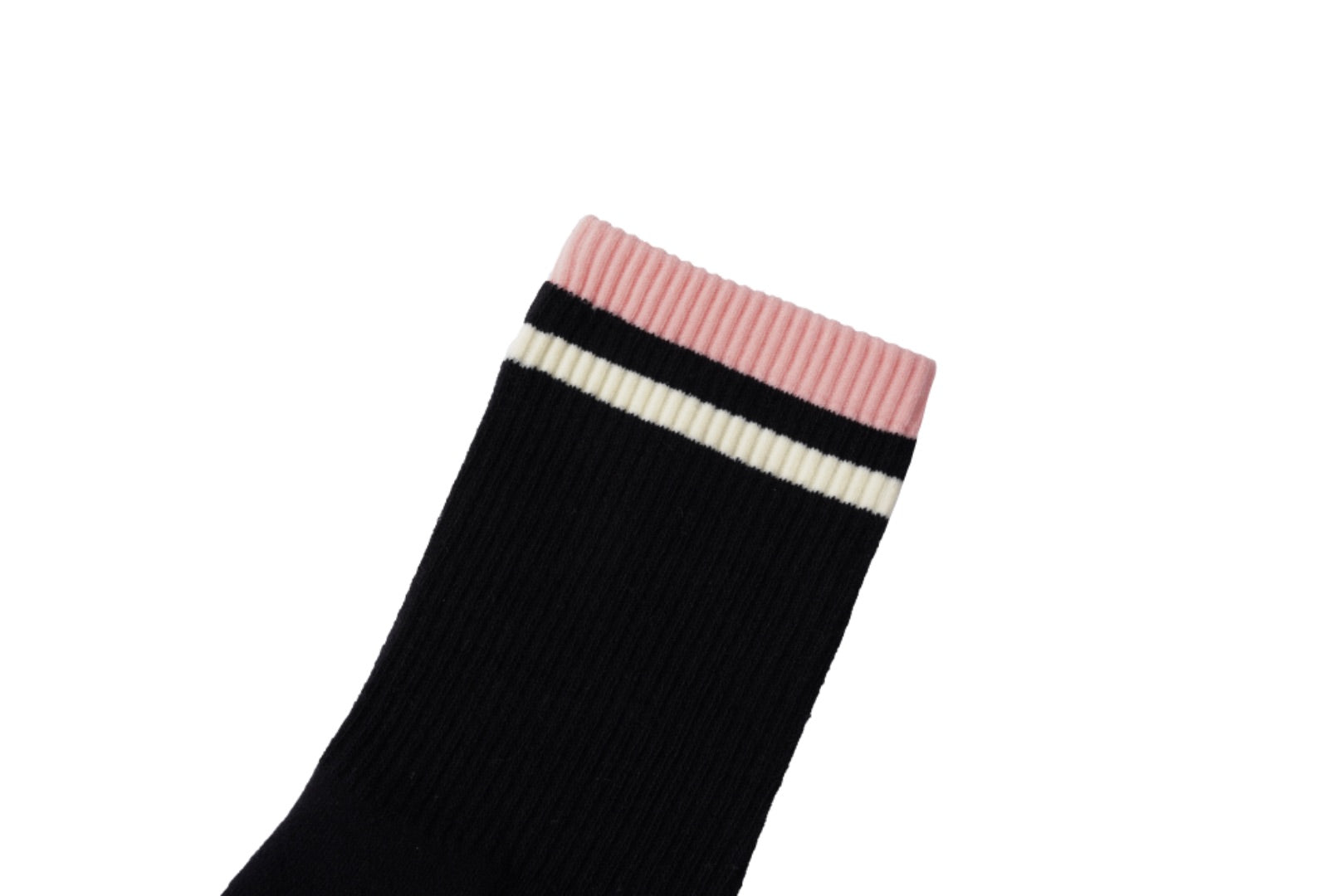 Lower Calf Non Slip Grip Socks - Classic Black Pink