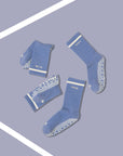 Lower Calf Non Slip Grip Socks - Vancouver Blue (Special Edition)