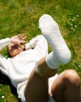 Lower Calf Non Slip Grip Socks - Croissant