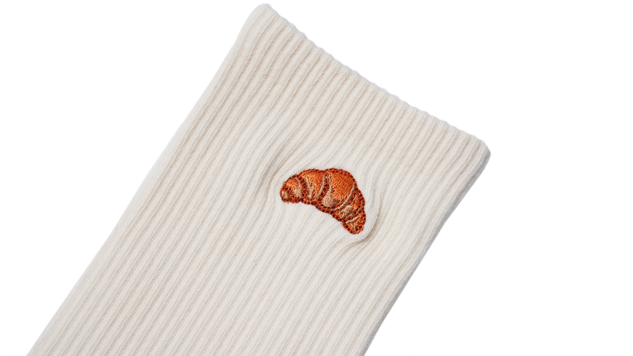 Lower Calf Non Slip Grip Socks - Croissant