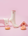 Lower Calf Non Slip Grip Socks - Sweet Donut