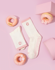 Lower Calf Non Slip Grip Socks - Sweet Donut