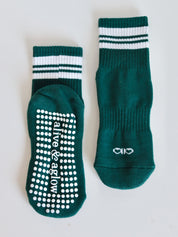 Classic Forest Green Grip Socks