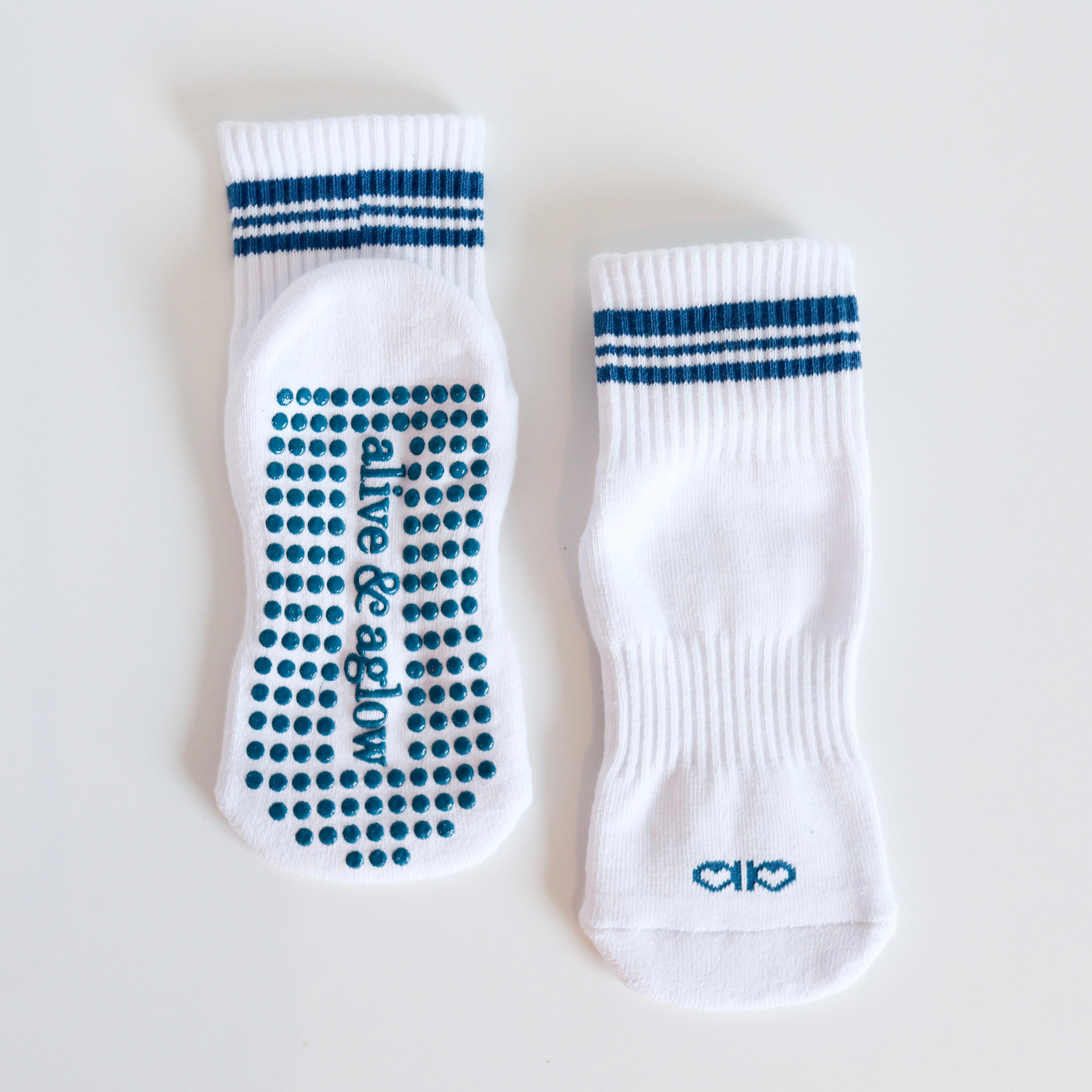 Lower Calf Non Slip Grip Socks - Spring Coming Baby Blue – Alive & Aglow