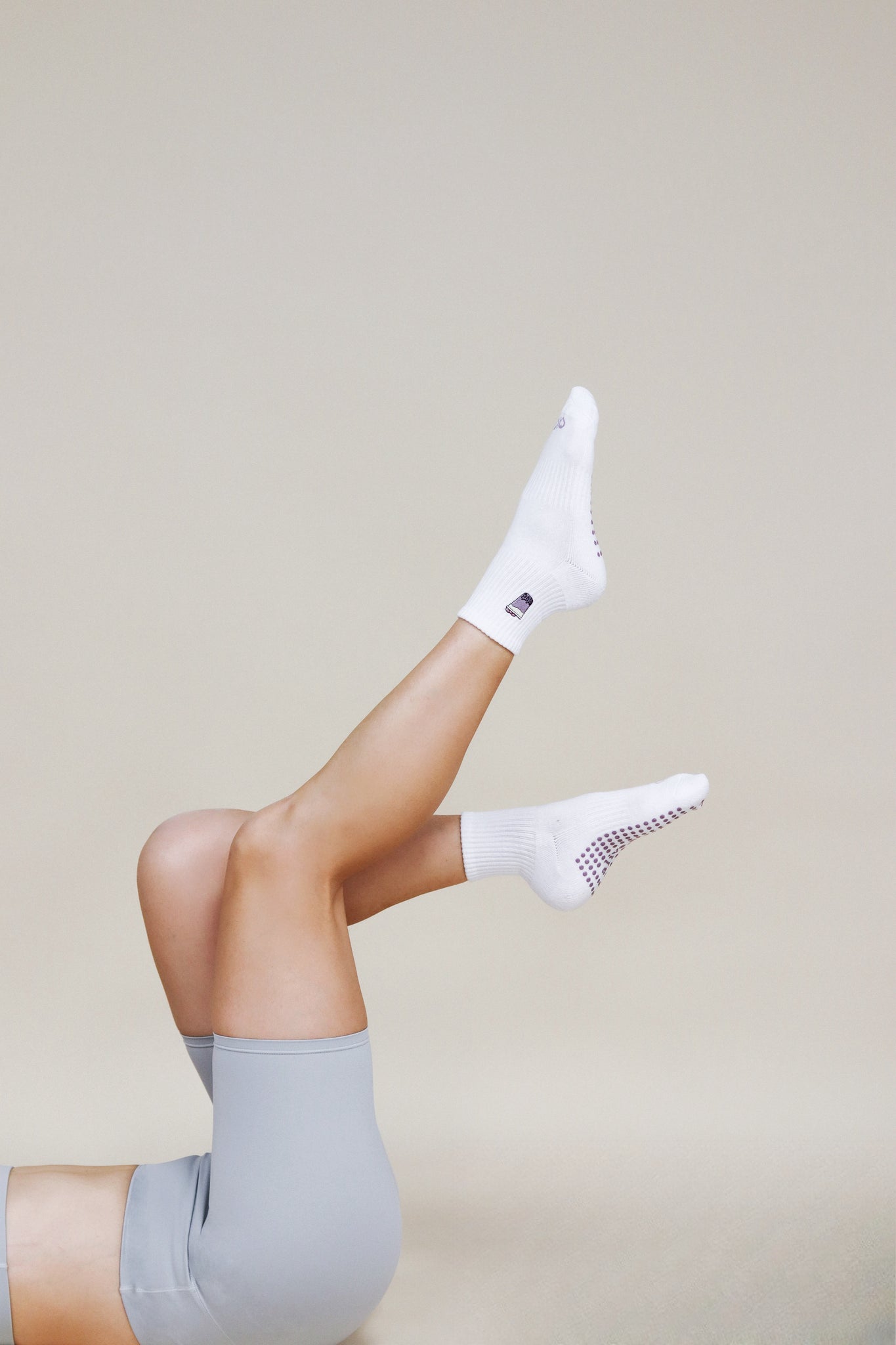 Taro Boba Grip Socks